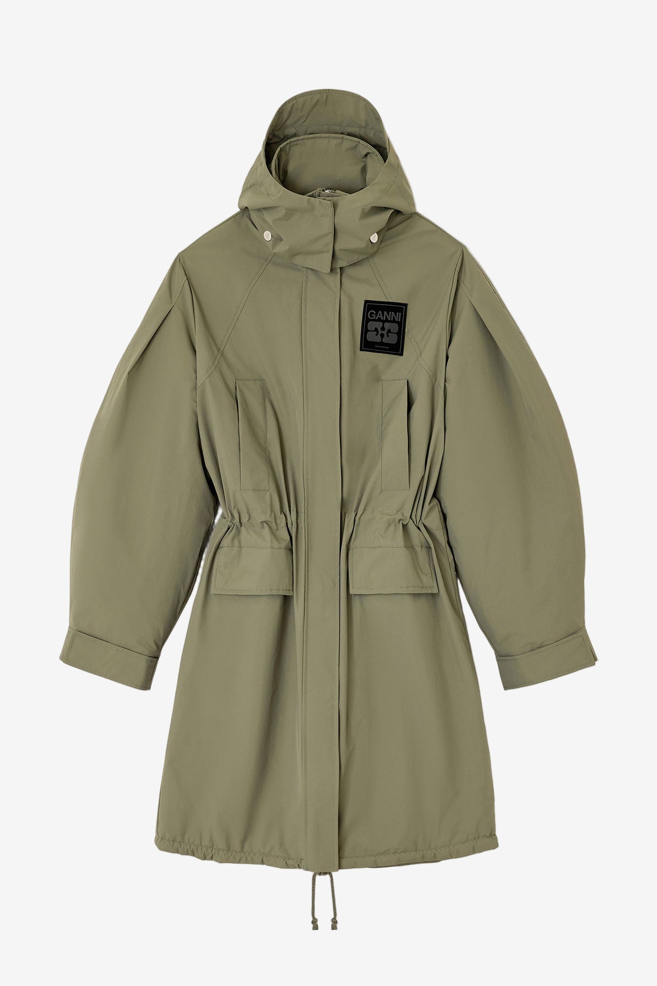 Ripstop Tri-Layer Parka Coat Green