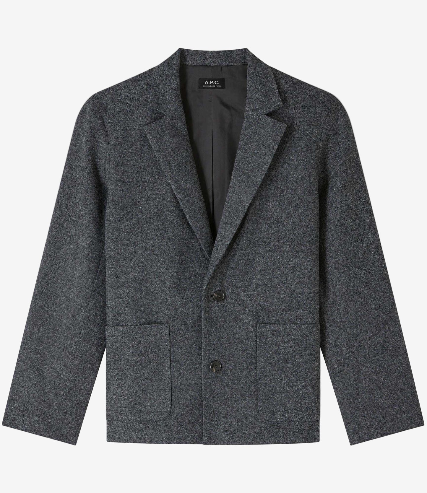 Gray blazer on a white background