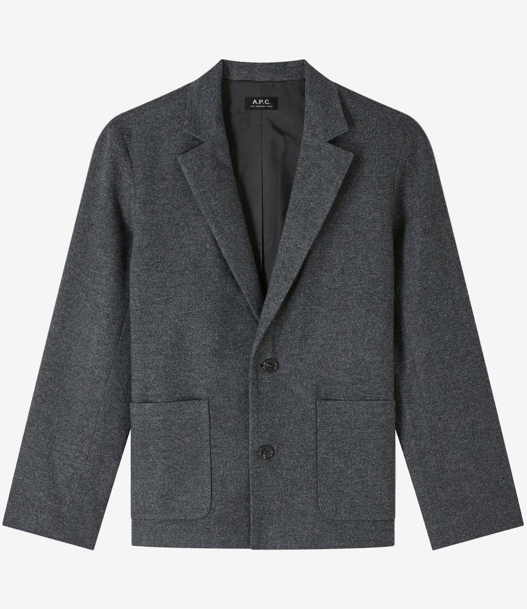 Gray blazer on a white background