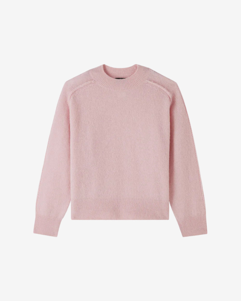 Pink sweater on a white background