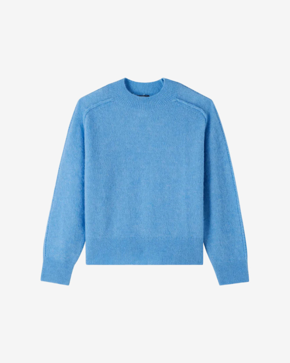 Blue sweater on a white background