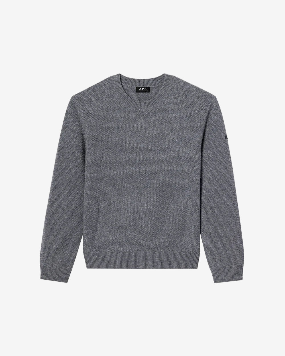 Gray sweater on a white background