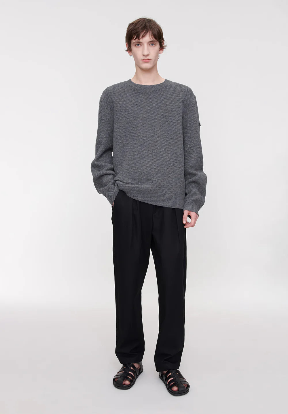 Gray sweater on a white background