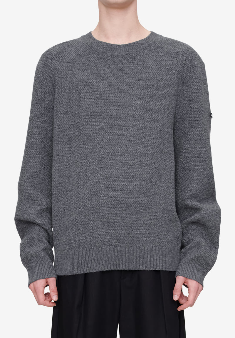 Gray sweater on a white background