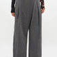 Grey Stripe Cross-over Trousers