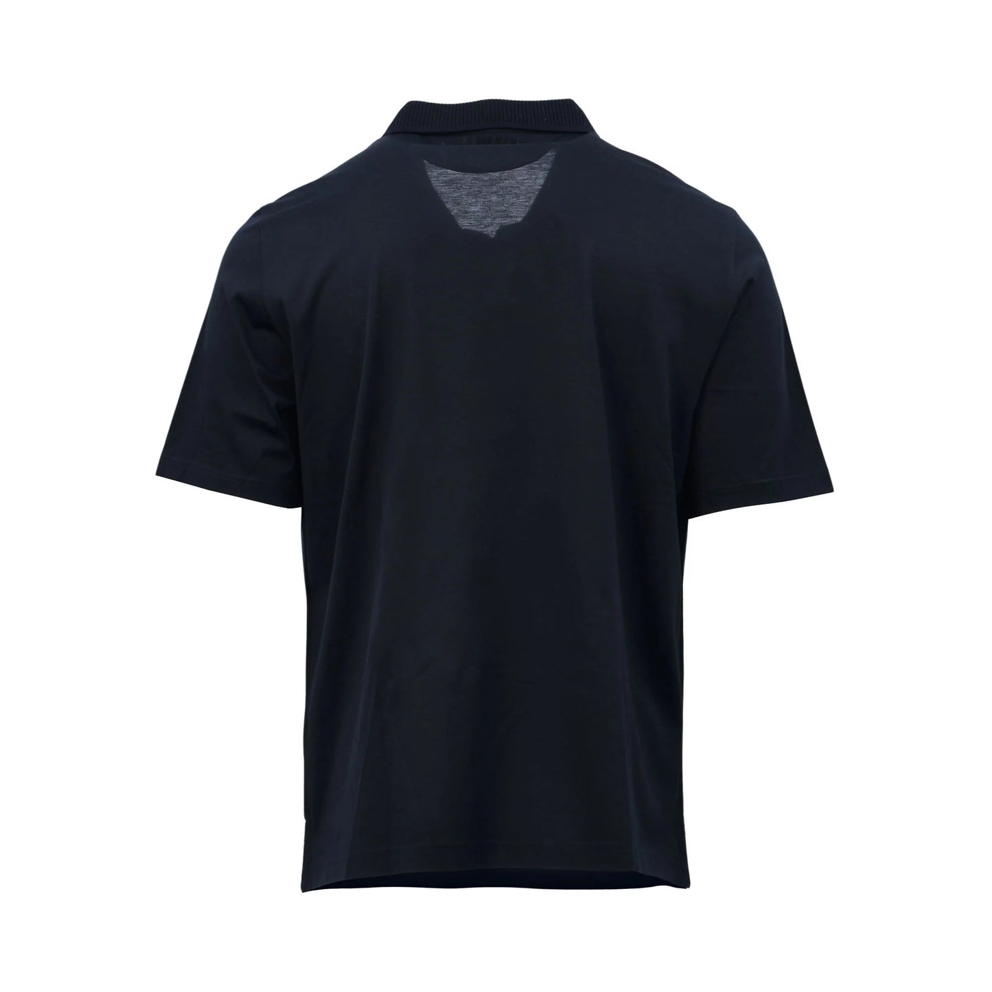 Black polo shirt on a white background