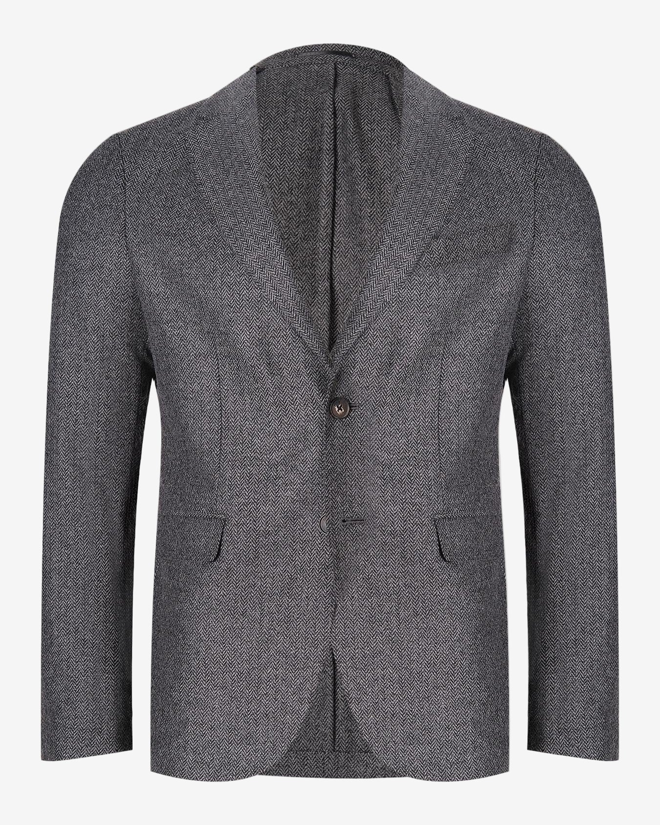 Gray textured blazer on a white background