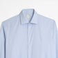 Light blue dress shirt on a white background