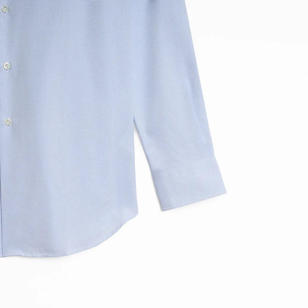 Light blue dress shirt on a white background