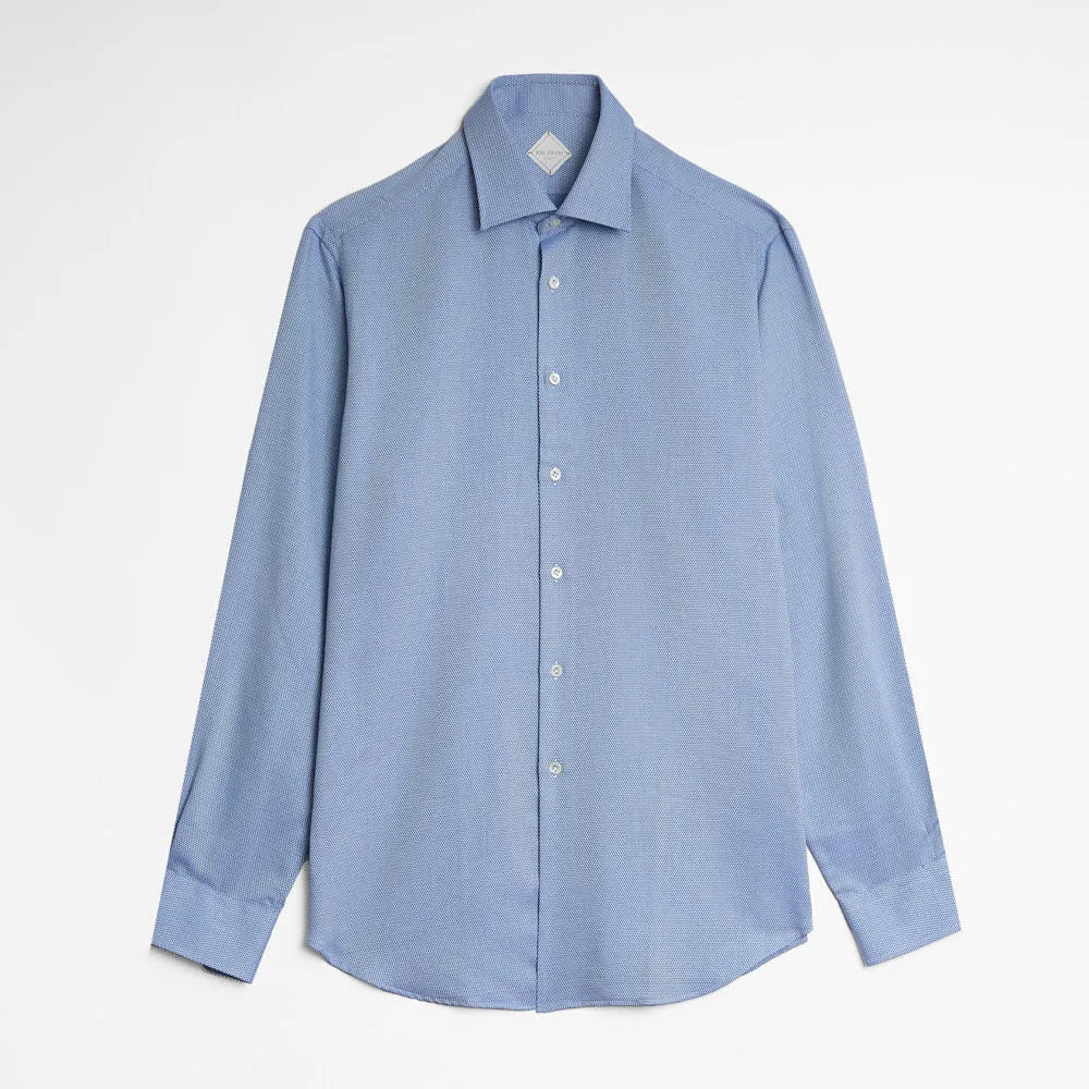 Light blue dress shirt on a white background