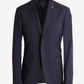 Navy blue blazer on a gray background