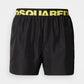 Men's black swim shorts with logo waistband