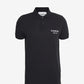 Black polo shirt with Iceberg logo on a white background