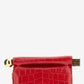Clutch The red stamped round square pouch