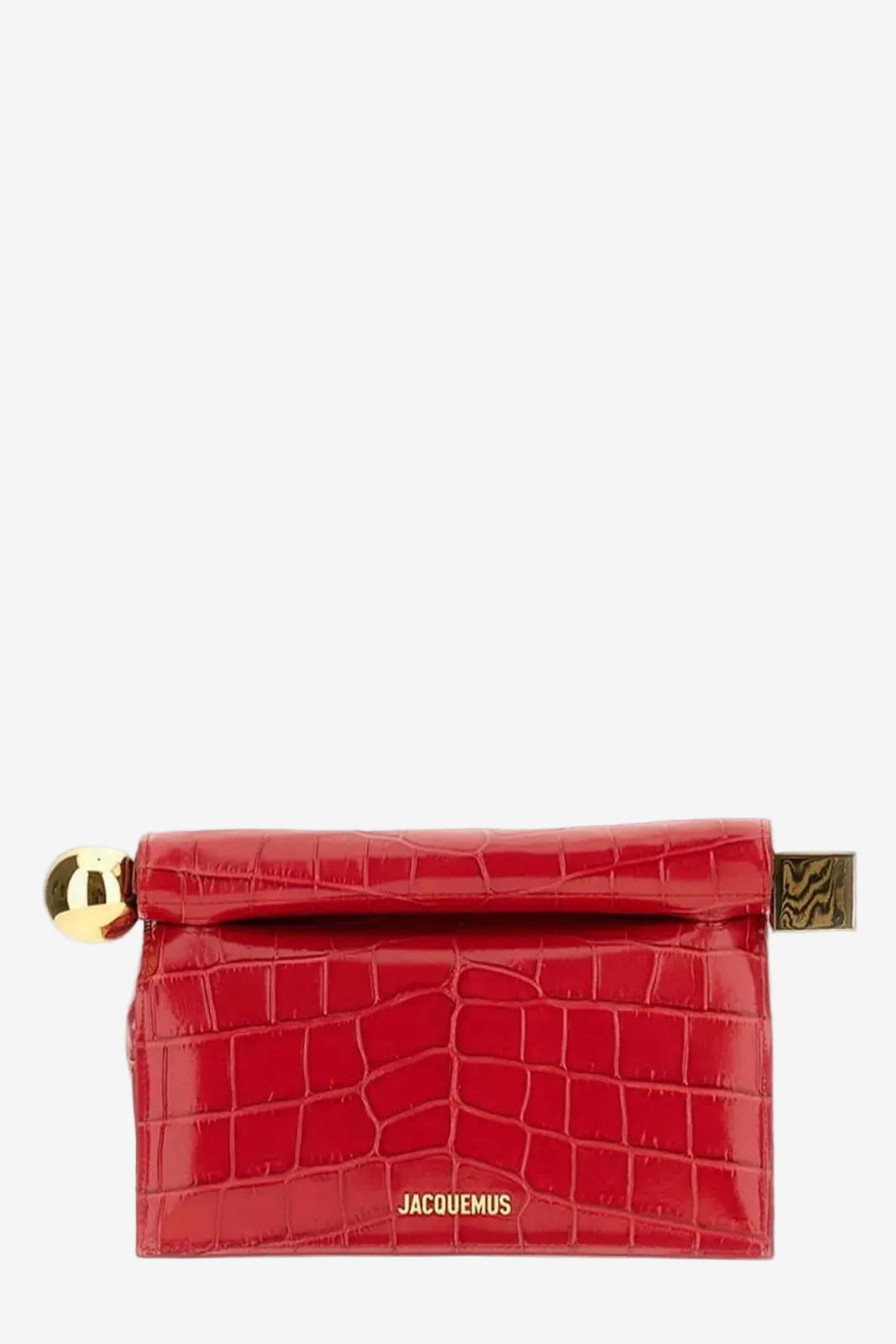 Clutch The red stamped round square pouch