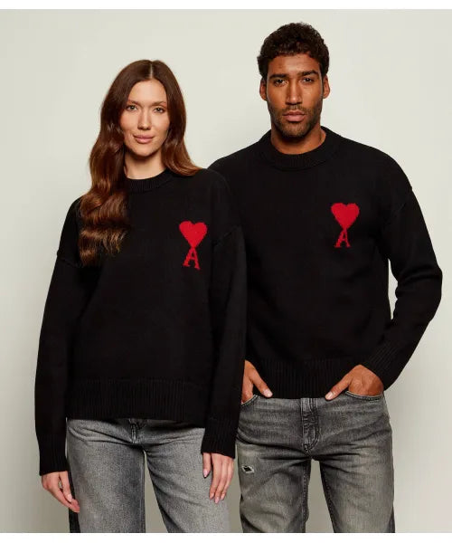 Ami De Coeur Wool Crewneck Sweater