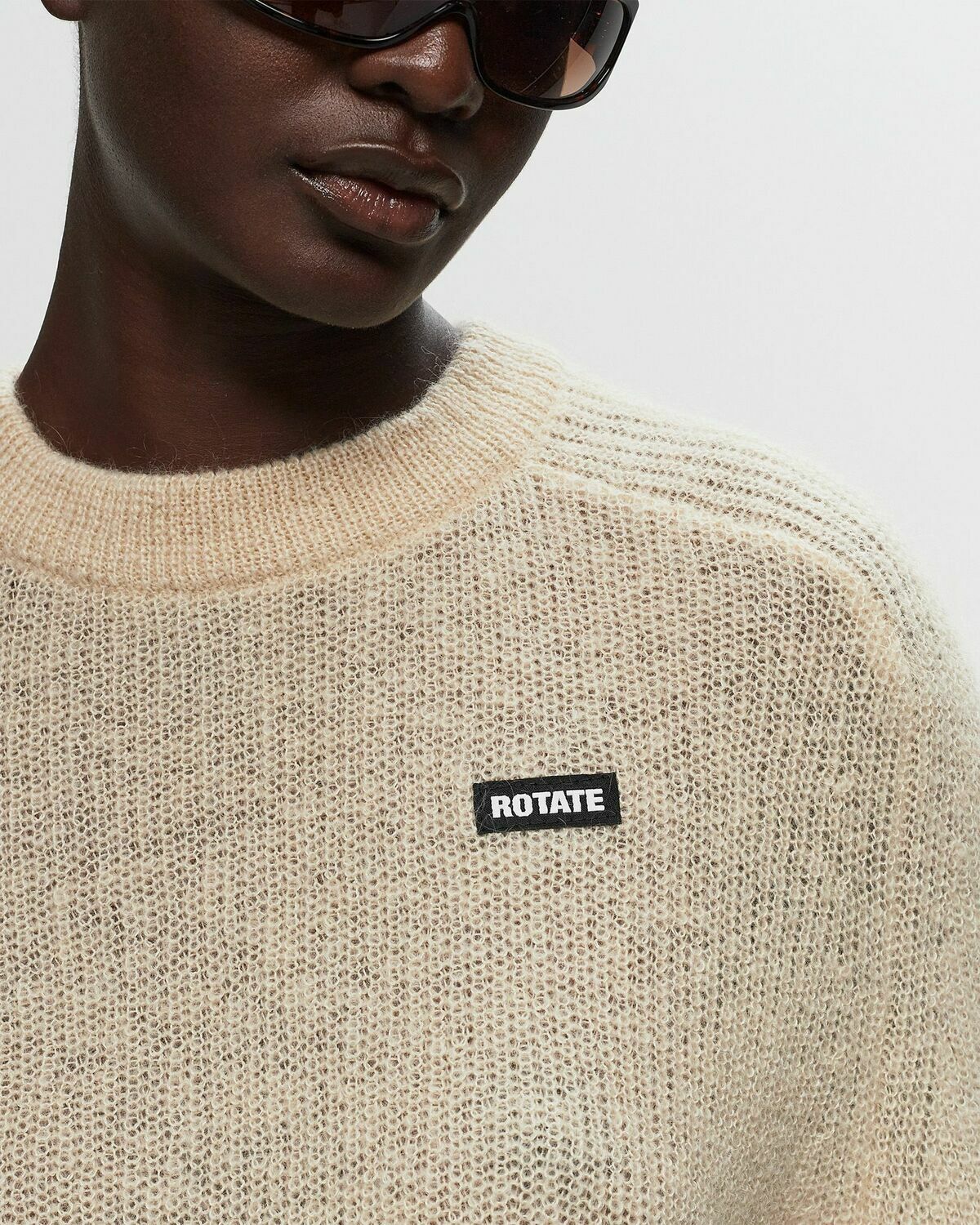 Light Knit Logo Sweater Beige