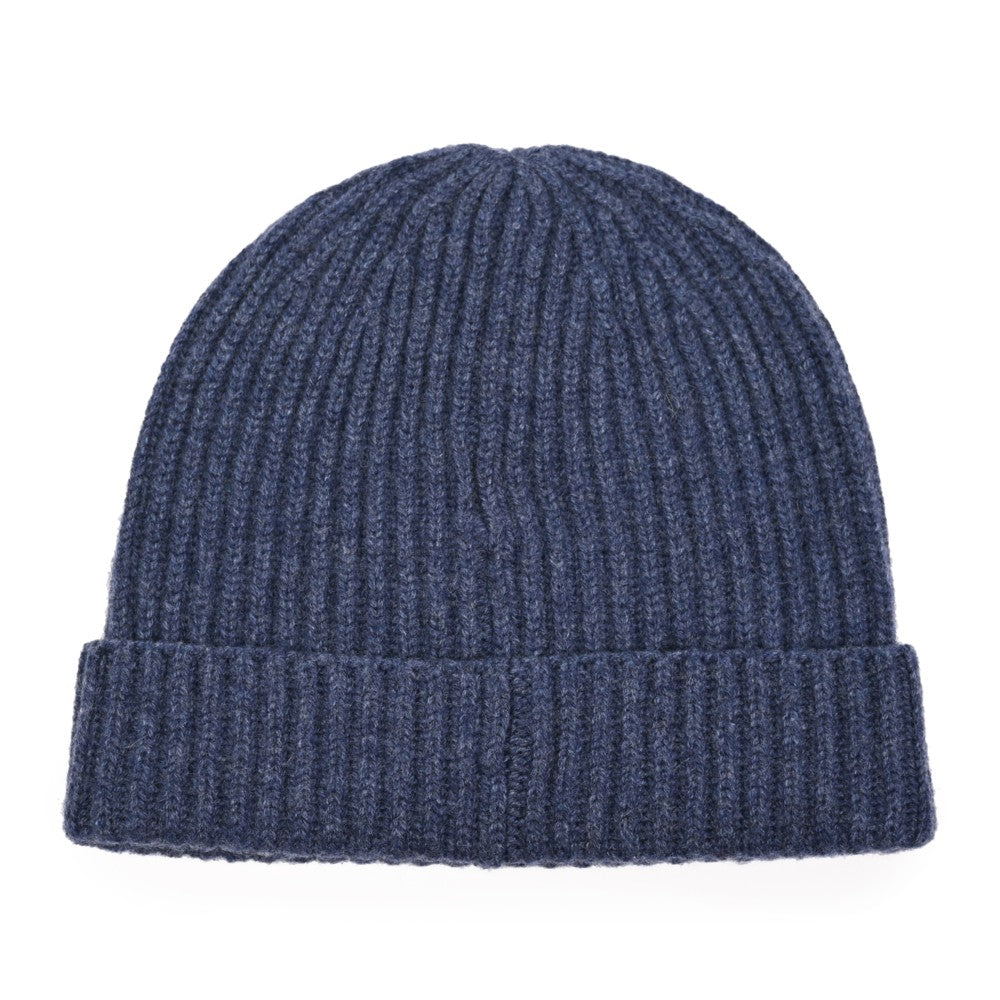 Knitted hat with contrast details