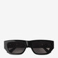 Black sunglasses on a white background
