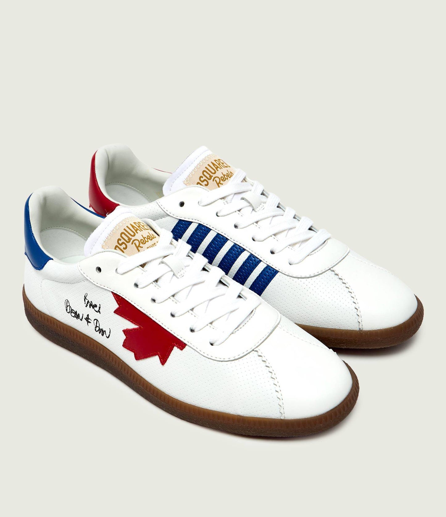 Dsquared2 White Lace Up Sneakers