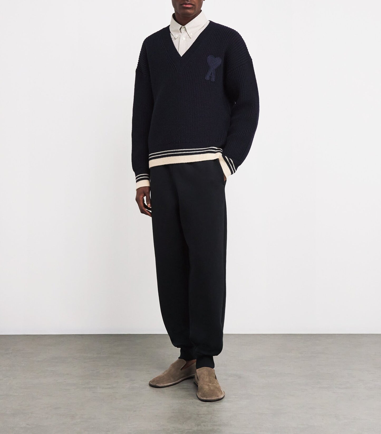 Black sweatpants on a white background