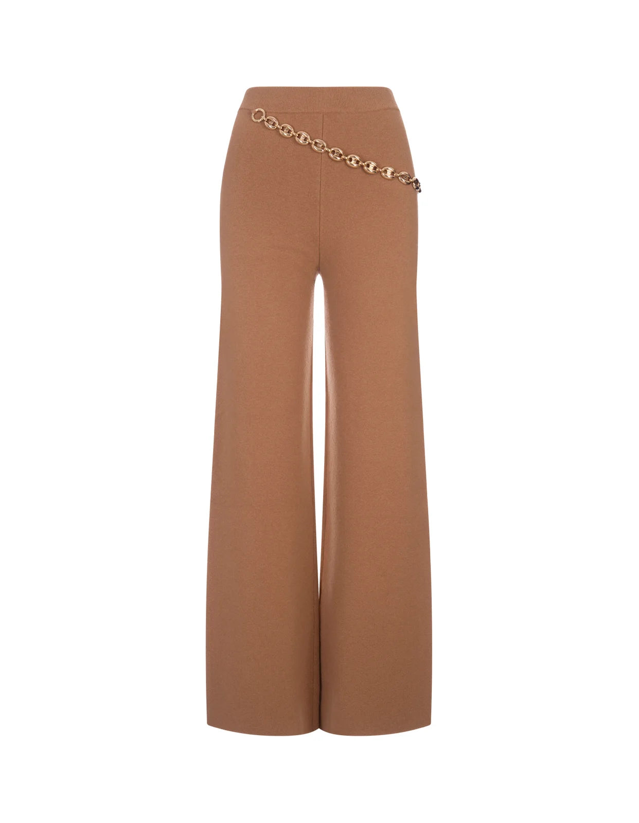 Paco Rabanne Chain Belted Wide-Leg Trousers