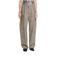 RABANNE Prince of Wales double-pleated checked wool-blend pants