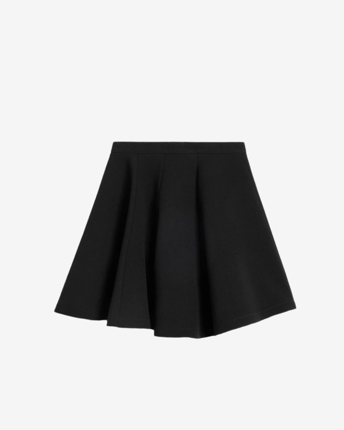 Black skirt on a light beige background