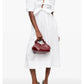 White Dress with decorative ties Ganni