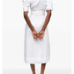 White Dress with decorative ties Ganni