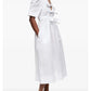White Dress with decorative ties Ganni
