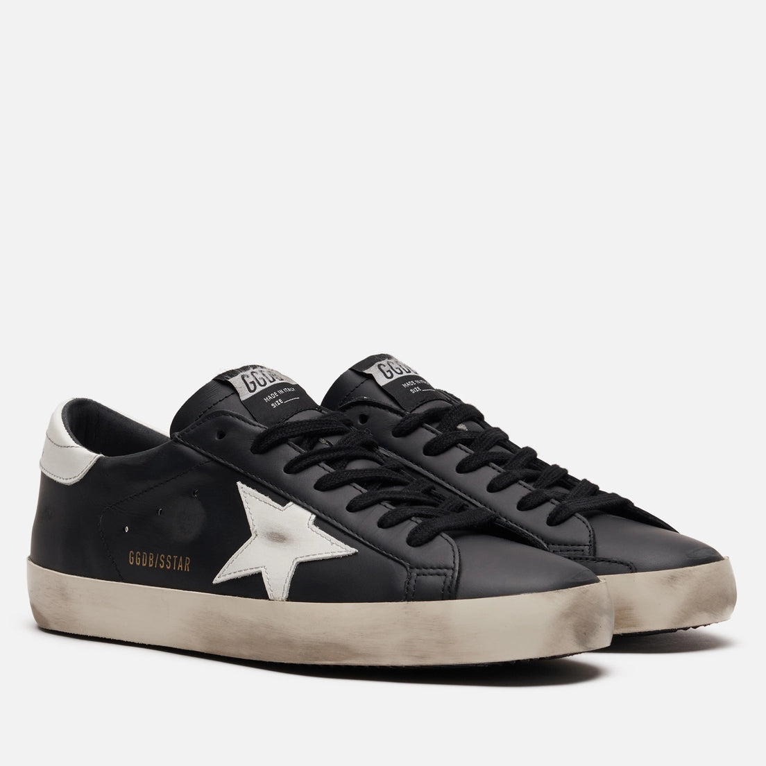 Super-Star Black White Leather