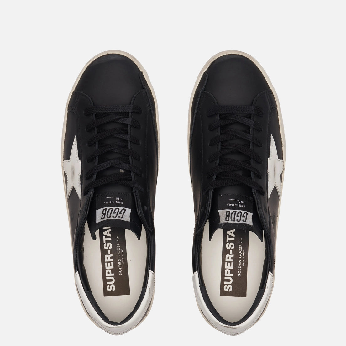Super-Star Black White Leather