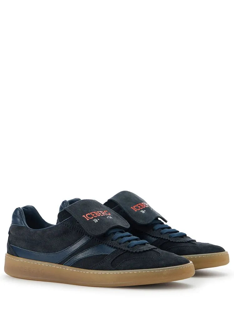 Sneakers ICEBERG Patterned With Contrasting Inserts Blue