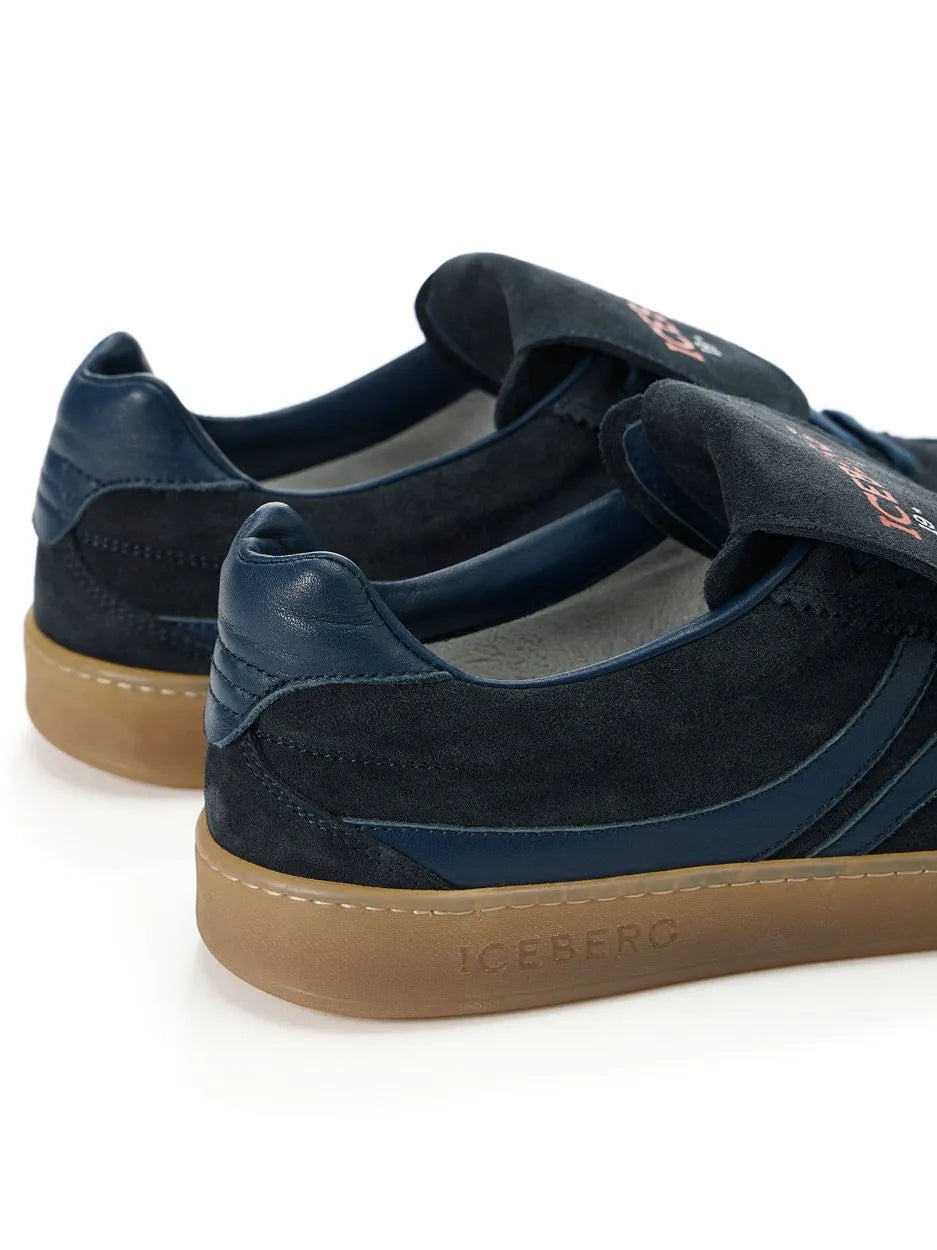 Sneakers ICEBERG Patterned With Contrasting Inserts Blue
