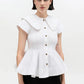 Short Cotton Ruffle Shirt