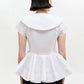 Short Cotton Ruffle Shirt