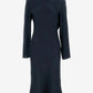 Draped midi dress in satin