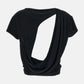 Jacquemus Le Haut Mistral draped-back T-shirt