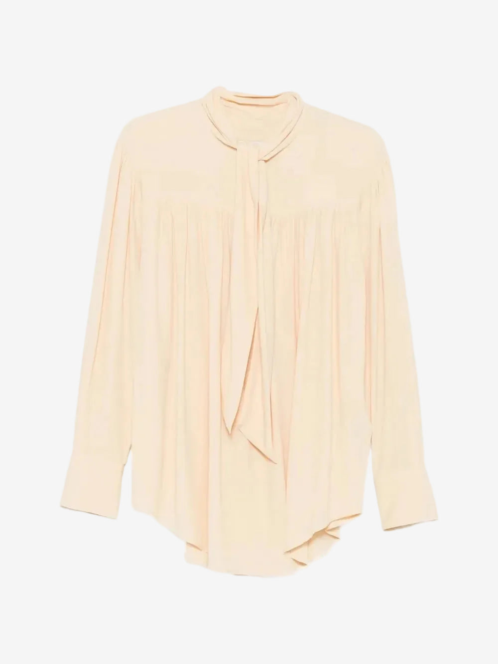 Long Sleeves Blouse With Ascot Collar