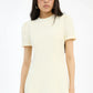 Jacquard Flared Dress Yellow