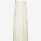 Pleated Midi Strap Dress White