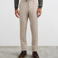 Natural flat front chinos in cotton and elastane