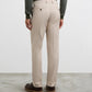 Natural flat front chinos in cotton and elastane