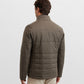 ScooterJjacket in polyester with brown stand up collar