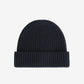 Ribbed knit beanie regular fit in cashmere