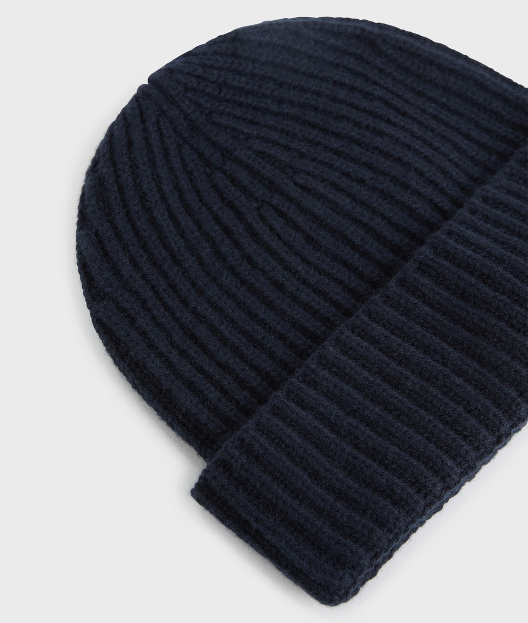 Ribbed knit beanie regular fit in cashmere