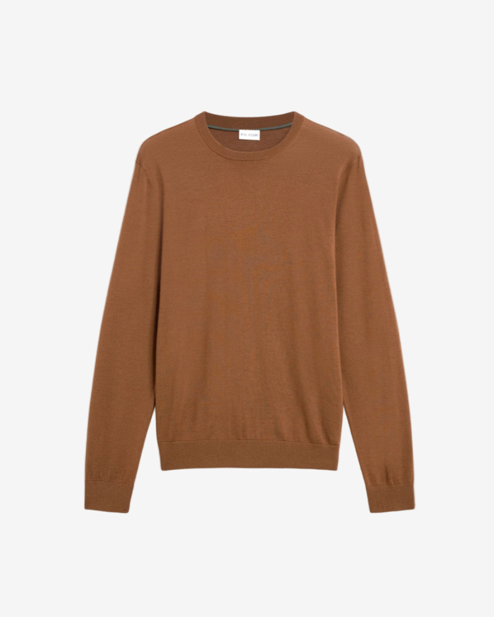 Brown sweater on a light gray background