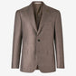 Brown suit jacket on a light gray background