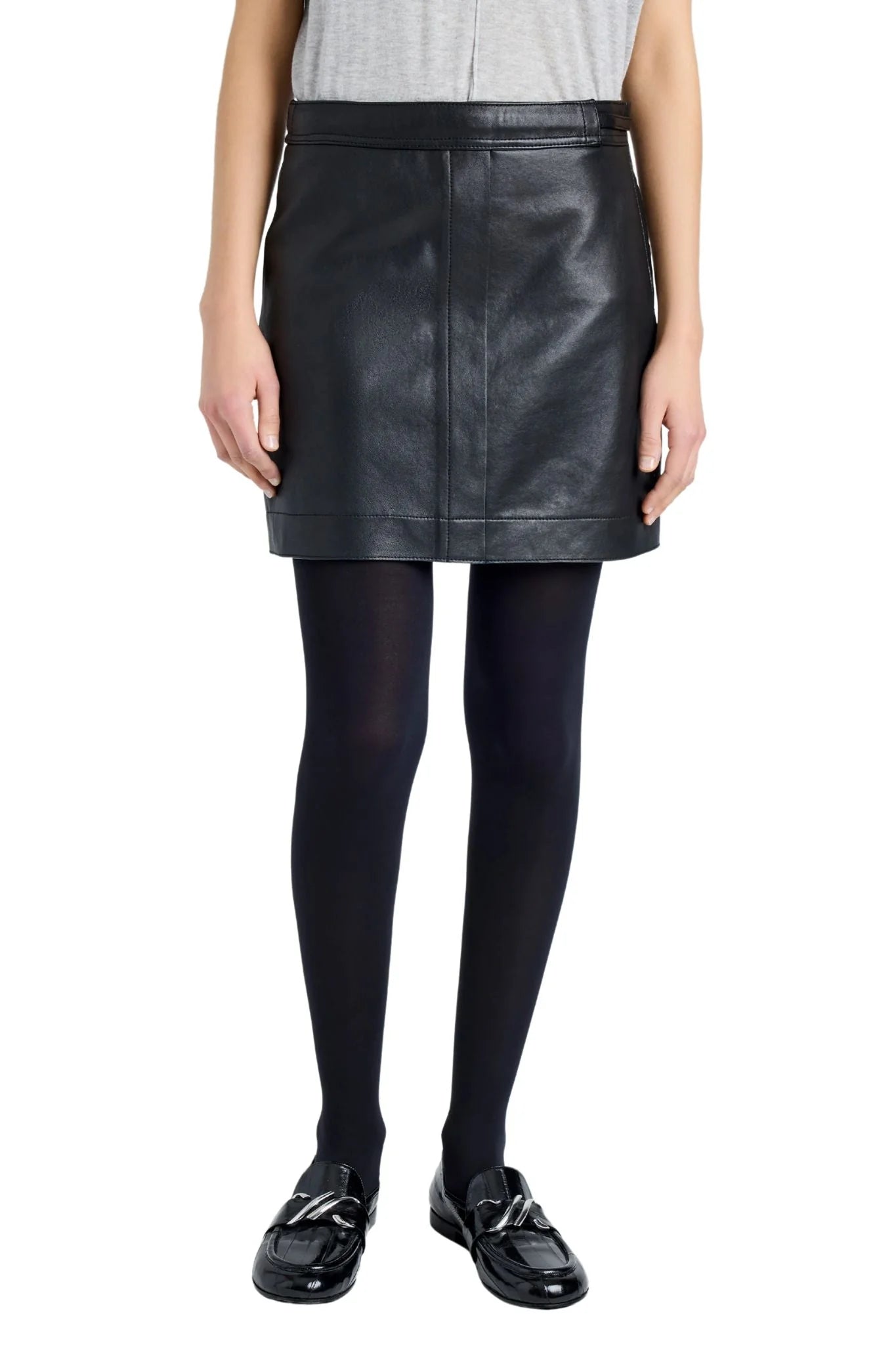 Blaze Skirt in Pebbled Leather